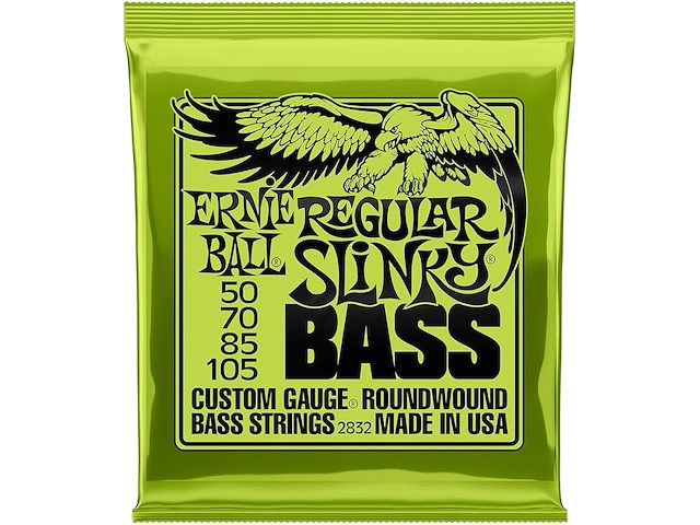 Ernie ball regular slinky nickel wound elektrische basgitaarsnaren - afbeelding 1 van  3