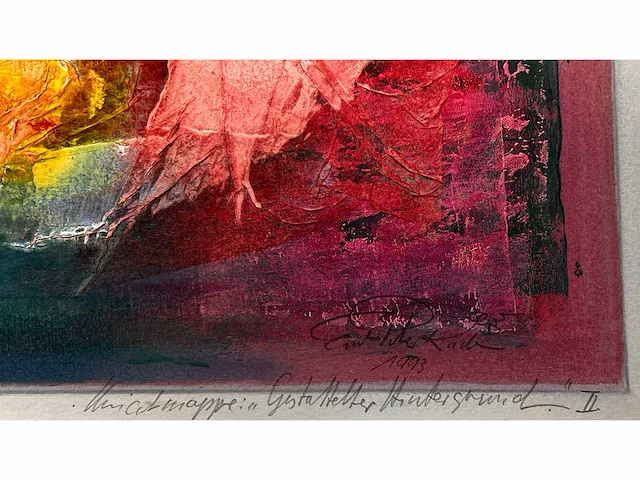 Ernst peter rade - origineel - abstracte stad - topwerk - afbeelding 3 van  12