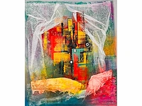Ernst peter rade - origineel - abstracte stad - topwerk