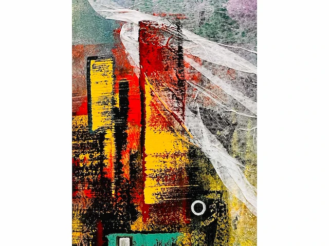 Ernst peter rade - origineel - abstracte stad - topwerk - afbeelding 8 van  12