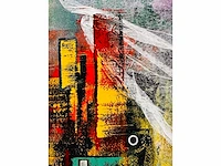 Ernst peter rade - origineel - abstracte stad - topwerk - afbeelding 8 van  12
