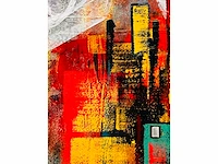 Ernst peter rade - origineel - abstracte stad - topwerk - afbeelding 9 van  12