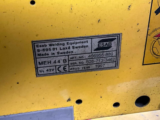 Esab - 1997 - law 410w + meh 44b - mig lasapparaat - afbeelding 4 van  8