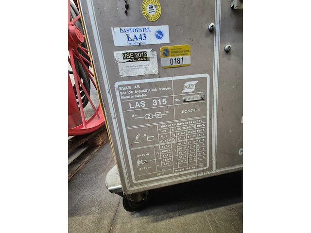 Esab - topflex 315 - mig welding machine - afbeelding 3 van  6