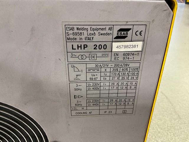 Esab lhp 200 lasapparaat - afbeelding 5 van  5