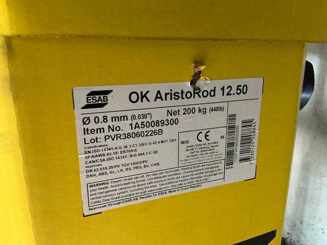 Esab ok aristorod 12.50 200kg doos lasdraad - afbeelding 2 van  3