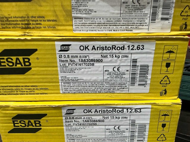 Esab ok aristorod 12.63 / 12.50 doos lasdraad (5x) - afbeelding 2 van  3
