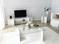 Escape tv tv-standaard | gehard glas | wit - afbeelding 5 van  7