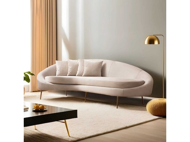 Eses 3-zitsbank | beukenhout / spaanplaat | beige - afbeelding 1 van  4