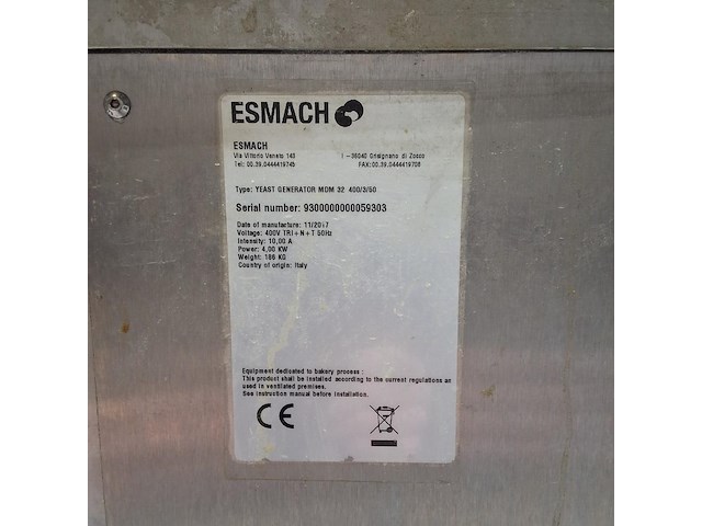 Esmach yeast generator machine mdm 32 - afbeelding 5 van  8