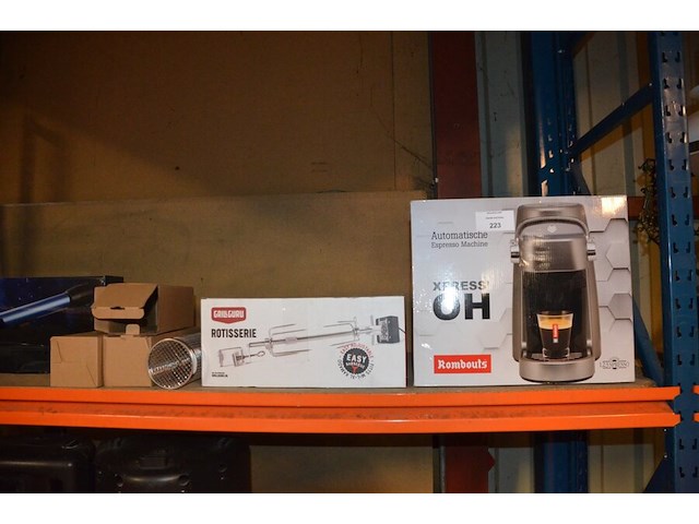 Espresso koffiemachine rombouts xpress oh, spit grill grillguru, 3 vogel voederbakjes - afbeelding 1 van  11