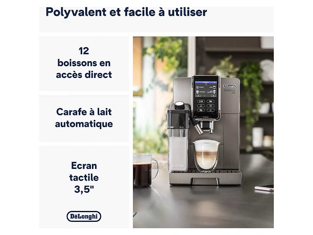 Espressomolen delonghi dinamica plus feb3795. t titanium - afbeelding 7 van  12