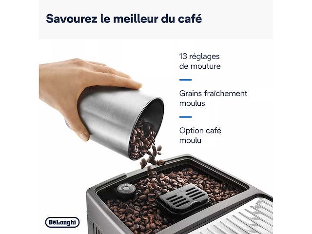 Espressomolen delonghi dinamica plus feb3795. t titanium - afbeelding 8 van  12