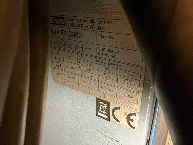 Ess e1-3300 mig lasapparaat - afbeelding 8 van  8
