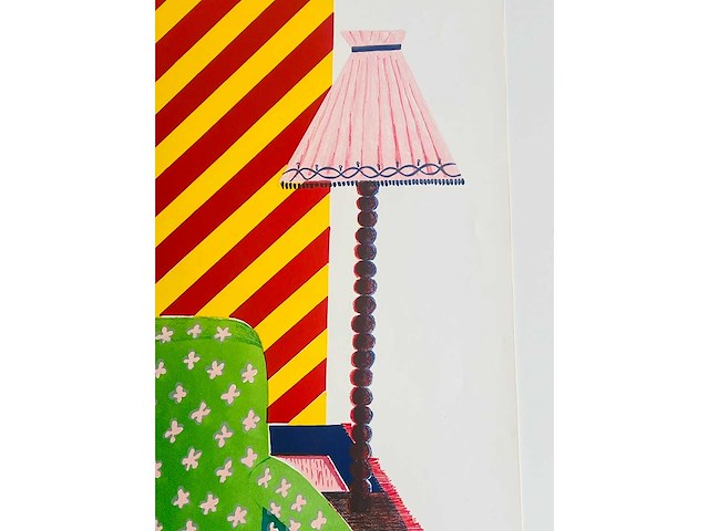 Etienne elias - interieur met lamp - kleurenzeefdruk - afbeelding 3 van  10