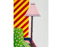 Etienne elias - interieur met lamp - kleurenzeefdruk - afbeelding 3 van  10