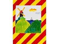 Etienne elias - interieur met lamp - kleurenzeefdruk - afbeelding 4 van  10