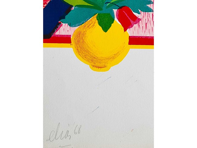 Etienne elias - interieur met lamp - kleurenzeefdruk - afbeelding 8 van  10