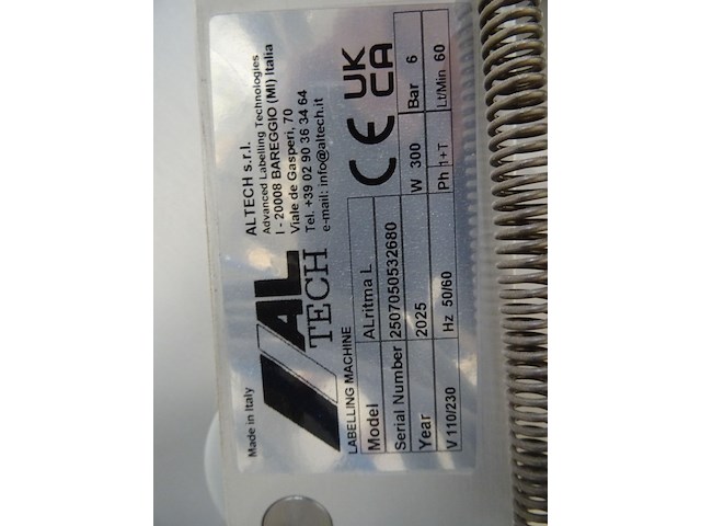 Etiketteermachine altech - afbeelding 5 van  9