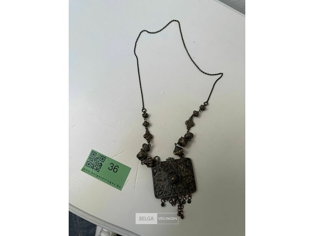 Etnisch juweel zilver - afbeelding 1 van  3