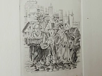 Ets in map met folie, gustave de bruyne, driekoningen - afbeelding 2 van  3