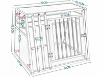 Eugad hondendrager zwart l 80 cm x 65 cm x 65 cm - afbeelding 3 van  3