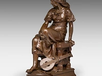 Eugène antoine aizelin (1821-1902), 'mignon', patinated bronze 76 x 28.5 cm. (29.92 x 11.22 in.) - afbeelding 3 van  10
