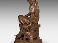 Eugène antoine aizelin (1821-1902), 'mignon', patinated bronze 76 x 28.5 cm. (29.92 x 11.22 in.) - afbeelding 5 van  10