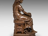Eugène antoine aizelin (1821-1902), 'mignon', patinated bronze 76 x 28.5 cm. (29.92 x 11.22 in.) - afbeelding 7 van  10