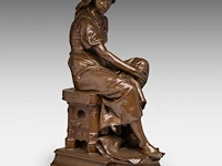 Eugène antoine aizelin (1821-1902), 'mignon', patinated bronze 76 x 28.5 cm. (29.92 x 11.22 in.) - afbeelding 8 van  10