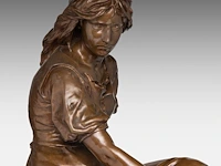Eugène antoine aizelin (1821-1902), 'mignon', patinated bronze 76 x 28.5 cm. (29.92 x 11.22 in.) - afbeelding 9 van  10