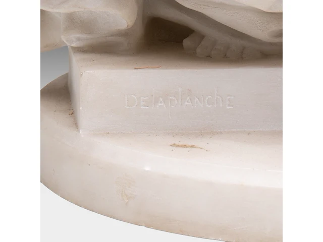 Eugène delaplanche (1836-1891), 'l'éducation maternelle', carrara marble group 53 cm. (20.87 in.) - afbeelding 8 van  8
