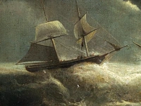 Eugène isabey (1803-1886), ships in a storm by night, 184?, oil on canvas 58 x 77 cm. (22.82 x 30.30 in.), frame: 78 x 97 cm. (30.71 x 38.18 in.) - afbeelding 5 van  7