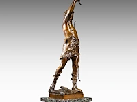 Eugène marioton (1854-1933), 'vainqueur' (1895), patinated bronze on a marble column the bronze: 74 cm. (29.12 in.), with marble column: 199 cm. (78.34 in.) - afbeelding 10 van  12
