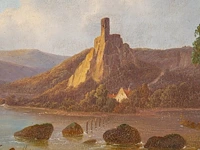 Eugène romain van maldeghem (1813-1867), landscape with watchtower, 1844, oil on panel 19 x 24.5 cm. (7.48 x 9.65 in.), frame: 35 x 41 cm. (13.77 x 16.14 in.) - afbeelding 5 van  5