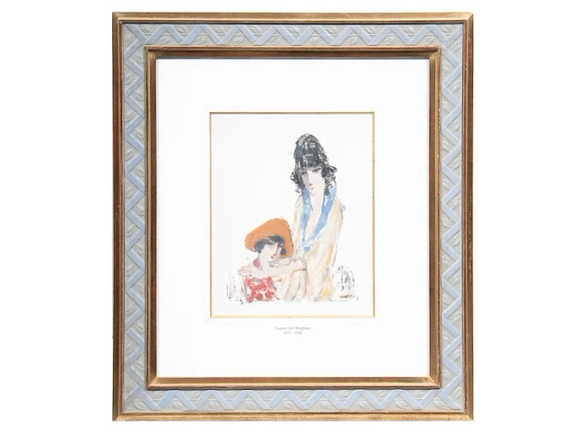 Eugene van mieghem (1875-1930), mother and child, ca. 1927, monotype 20 x 16 cm. (7.87 x 6.29 in.), frame: 47.5 x 42.5 cm. (18.69 x 16.73 in.) - afbeelding 2 van  8