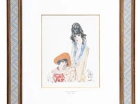 Eugene van mieghem (1875-1930), mother and child, ca. 1927, monotype 20 x 16 cm. (7.87 x 6.29 in.), frame: 47.5 x 42.5 cm. (18.69 x 16.73 in.) - afbeelding 2 van  8