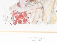 Eugene van mieghem (1875-1930), mother and child, ca. 1927, monotype 20 x 16 cm. (7.87 x 6.29 in.), frame: 47.5 x 42.5 cm. (18.69 x 16.73 in.) - afbeelding 4 van  8