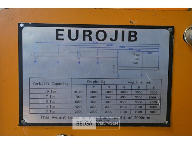 Euro iib takel voor op de heftruck - afbeelding 4 van  6