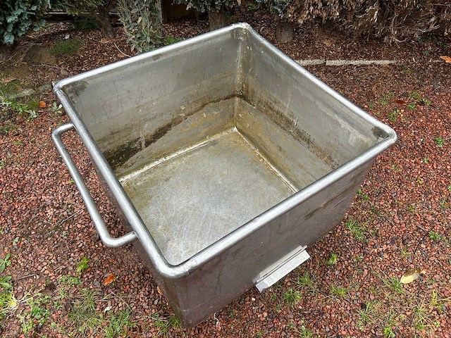 Eurobin verrijdbare inox bak-wagen - afbeelding 2 van  7