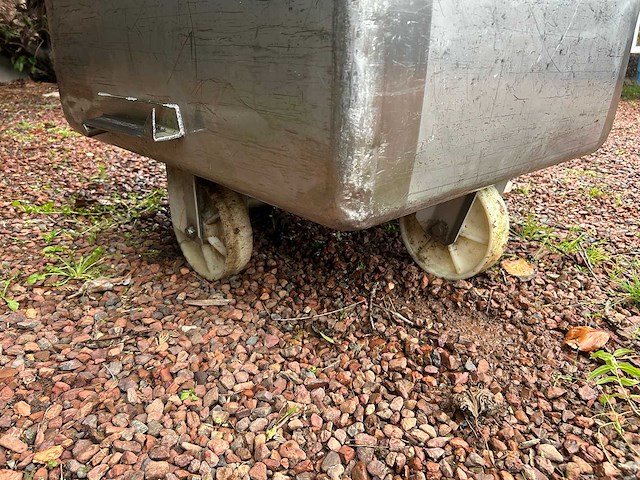 Eurobin verrijdbare inox bak-wagen - afbeelding 4 van  7