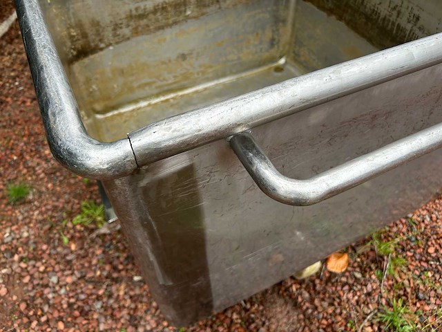 Eurobin verrijdbare inox bak-wagen - afbeelding 5 van  7