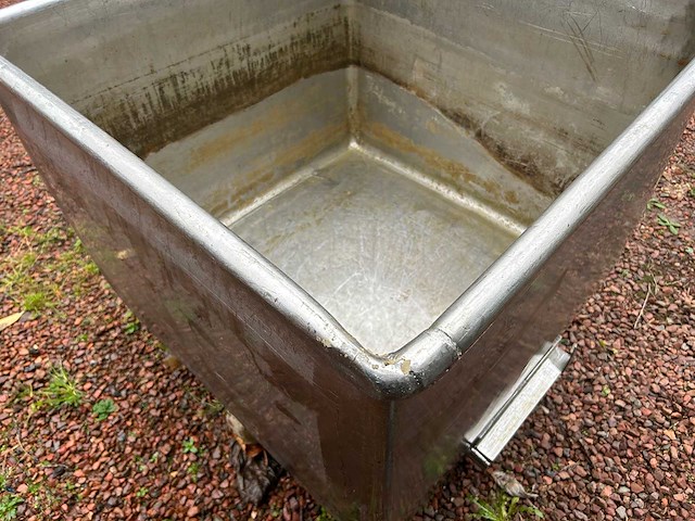 Eurobin verrijdbare inox bak-wagen - afbeelding 6 van  7