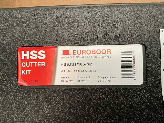 Euroboor hss/10s-m2 11 delinge kernboren set - afbeelding 2 van  2