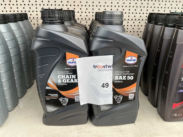 Eurol inhoud 1 liter harley-davidson mineral sae50 smeermiddel (10x) - afbeelding 1 van  1