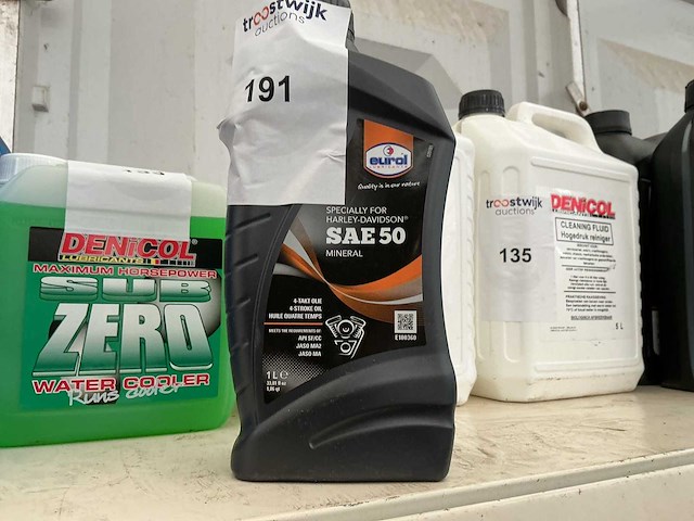 Eurol,inhoud 1 liter motor olie harley davidson (5x) - afbeelding 1 van  1