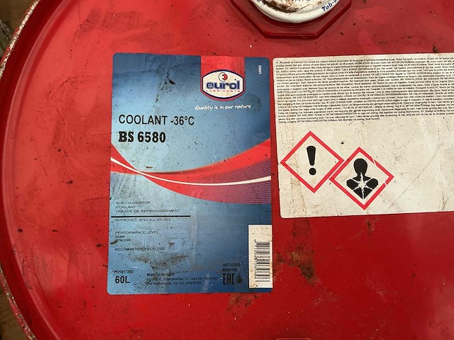 Eurol,inhoud 60 liter couling liquid koelvloeistof - afbeelding 1 van  2
