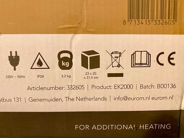 Eurom ek 2000 industriële verwarming lot 2000w nieuw - afbeelding 14 van  17