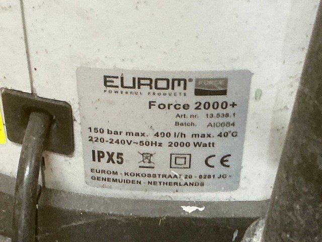 Eurom force 2000+ hogedrukreiniger - afbeelding 4 van  4