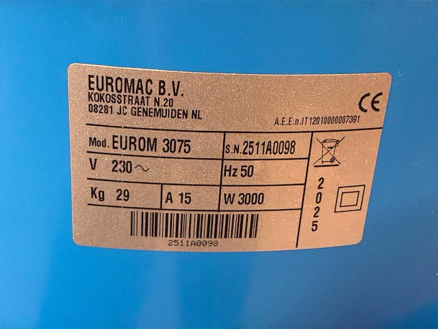 Euromac eurom 3075 industriële stofzuiger - afbeelding 3 van  4